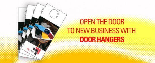 Open your door to new customers with door hangers